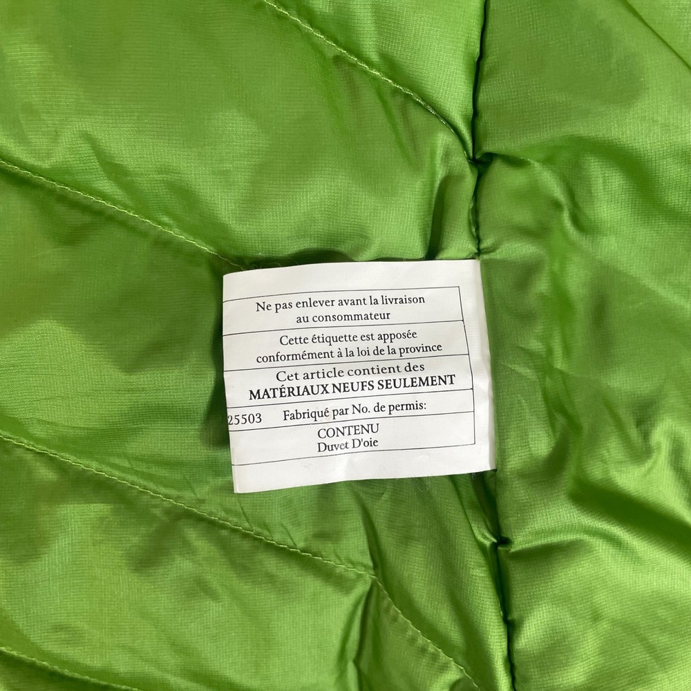 Patagonia Down Puffer Vest Womens Large Lime Green Full Zip Down Sweater Vest - Picture 7 of 13
